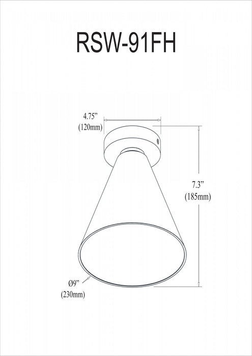 Dainolite Roswell 1 Light Flush Mount Large Satin Chrome Clear Glass Lamp