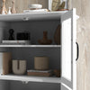 HOMCOM Kitchen Storage Cabinet with 4-tier Shelving, Adjustable Shelves
