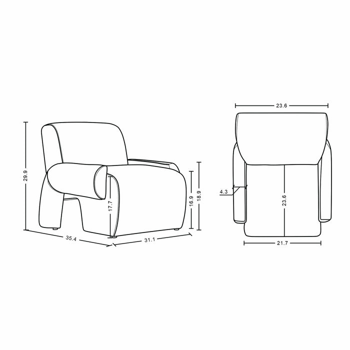 Verandah Mid-Century Modern 3-Piece Sofa Set in Olive Green