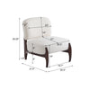 Coco Modern Boucle Lounge Chair with Solid Wood Frame, Beige | Coco Fauteuil de Salon Moderne en Bouclette avec Cadre en Bois Massif, Beige