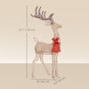 Outsunny Light Up Reindeer Christmas Decoration with 137 LED Lights Gold