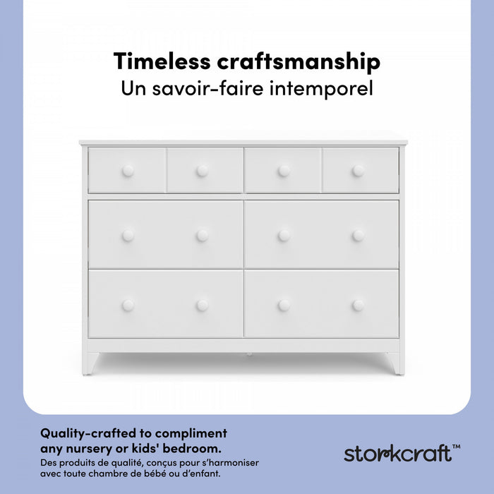 Storkcraft Moss 6 Drawer Dresser - White