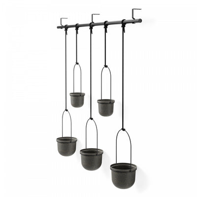 Umbra Black Triflora Hanging Planter - Set of 5|Jardinière suspendue Triflora de Umbra noire - ensemble de 5