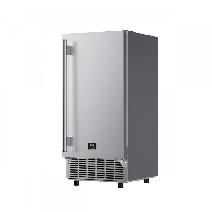 Forno Cristallo 15 Inch Freestanding/Undercounter Ice maker, 79.4 lbs, Stainless Steel- FIMBI7313-15S Ice Maker