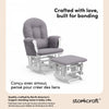 Storkcraft Hoop Glider and Ottoman - White/Gray Swirl Chair