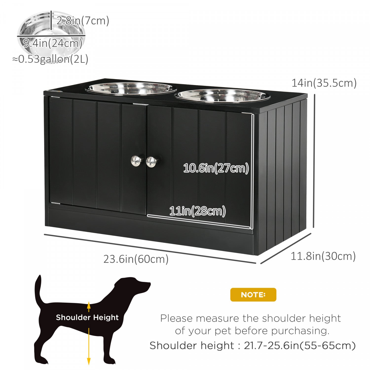 elevated food and water bowls for dogs