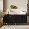 HOMCOM Sideboard with Fluted Doors, 32" Modern Buffet Cabinet, Black