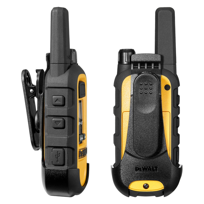 2 Dewalt Dxfrs300 Walkie Talkies - 1 Watt, Heavy Duty, 22 Channel Long Range Two Way Radios