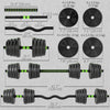 Soozier Adjustable Dumbbell Set, 3 in 1 Weights Set for Home Gym, 66lb