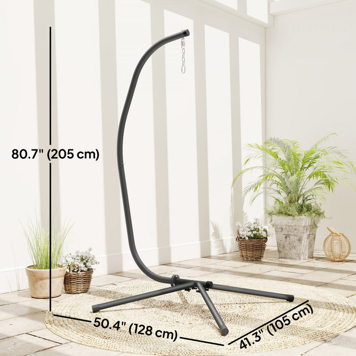 Outsunny Hanging Egg Chair Stand Only, Hammock Chair Stand Black