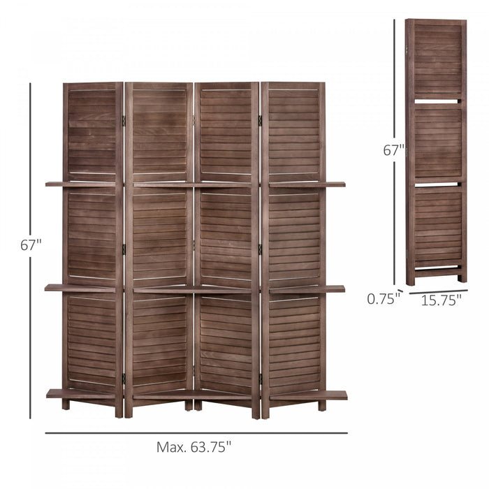 Homcom 4 Panel Room Divider, Portable Privacy Screen