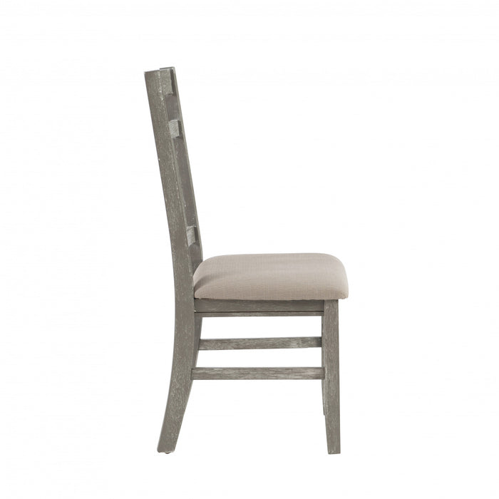 Turino Fabric Weathered Grey Dining Chair - Set of 2
