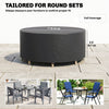 Outsunny Round Outdoor Patio Furniture Cover for Weather Protection, Black