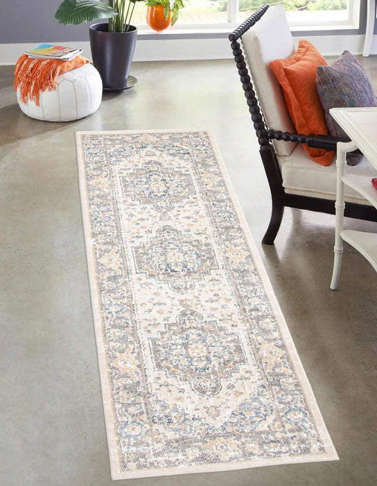 Bijara Blue Runner Area Rug - 2'8\" X 8'2\" 