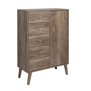Milo 5-Drawer Chest - Drifted Grey