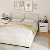 HOMCOM Nightstands Set of 2, Modern Bedside Tables with 2 Drawers, White
