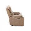Marlow 60 in. Leather Match Power Reclining Loveseat with USB/USB-C - Taupe | Causeuse inclinable electrique Marlow de 60 po en cuir assorti avec USB/USB-C - Taupe