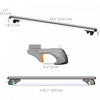 HOMCOM 2pc Roof Rack Car Roof Top Lockable Aluminum Cross Bars Adjustable Baggage Luggage Carrier, Silver (49")