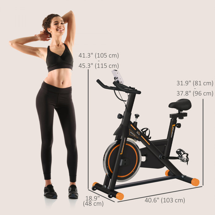 Soozier Upright Stationary Exercise Bike W/ Resistance Lcd Monitor