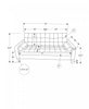 Upholstered Sofa, 75"L, Decorative Pillows, Solid Wood Legs, Orange Fabric, Mid-Century Sofa | Sofa Rembourre, 75"L, Coussins Decoratifs, Pieds En Bois Massif, Tissu Orange, Mid-Century