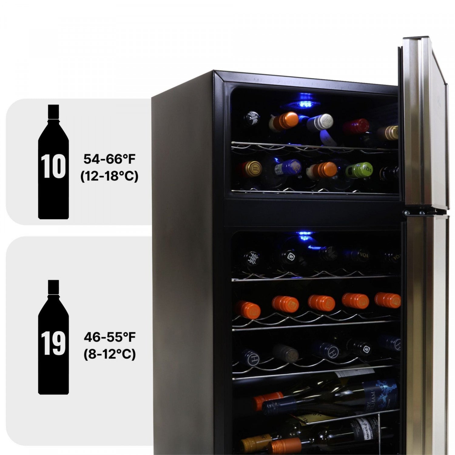 Koolatron 29 Bottle Dual Zone Compressor Wine Cellar - The Brick