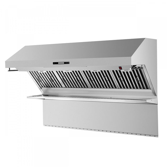 Forno Savona 60-Inch Wall Mount Range Hood, Baffle Filters & Backsplash Stainless steel-FRHWM5029-60