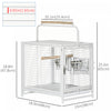 Pawhut Bird Travel Carrier Cage For Parrots Conures African Grey Cockatiel Parakeets With Stand Perc|Pawhut Cage De Transport Pour Oiseaux Pour Perroquets, Conures, Perruches Calopsittes Grises D'afriq