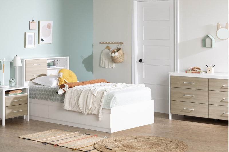 Munich 6-drawer Dresser - White And Soft Elm 