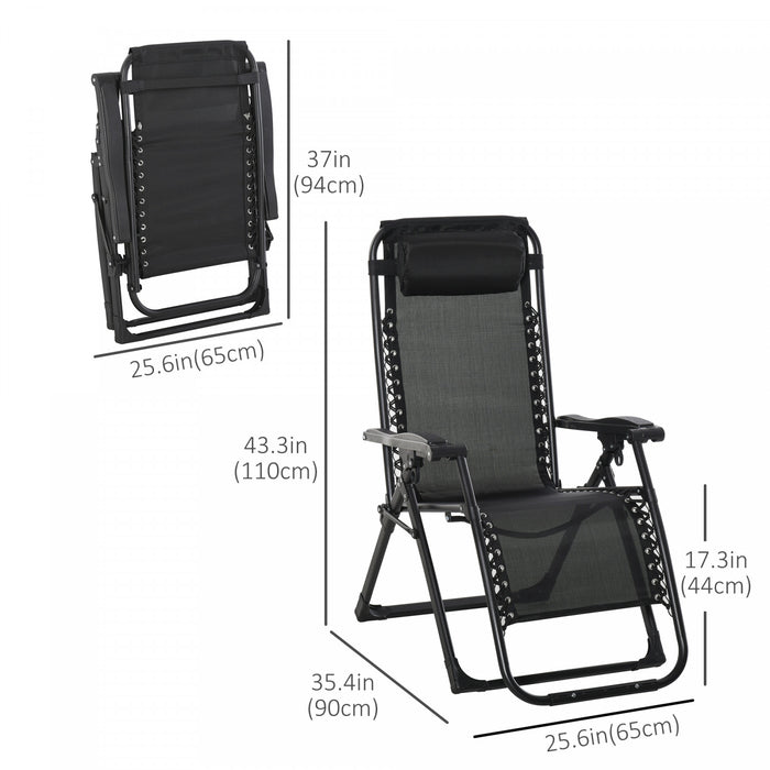 Outsunny Reclining Zero Gravity Chair With Adjustable Backrest, Wine Red