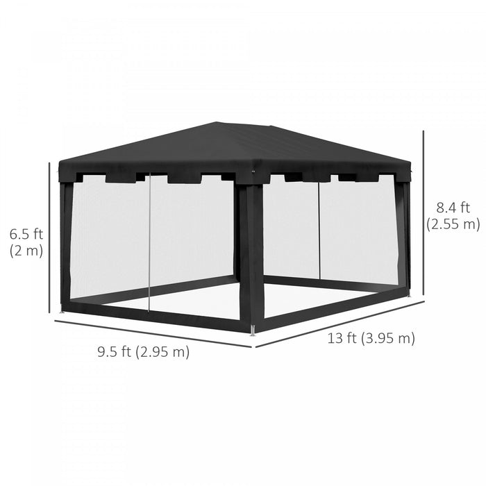 10x13ft Party Tent Wedding Gazebo Outdoor Waterproof Pe Canopy Shade
