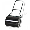 Outsunny 20" Push/Tow Behind Lawn Roller, Heavy Duty Sod Drum Roller Filled with 16 Gal Water/Sand, Grass Flattener for Yard, Patio, Park, Black