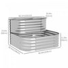 Outsunny 2-tier Raised Garden Bed Kit, 3.4x3.4x1ft Outdoor Galvanized Planter Box With Safety Edging|Outsunny Kit De Jardiniere Surelevee A 2 Niveaux, 3.4x3.4x1pi Jardiniere D'exterieur Galvanisee Avec