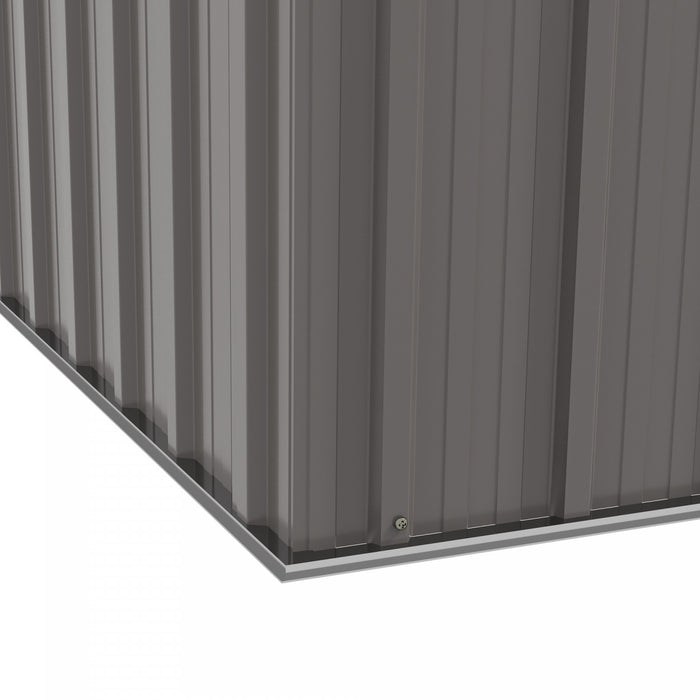 Outsunny 6' X 4' Metal Outdoor Storage Shed W/ Sliding Doors Light Grey