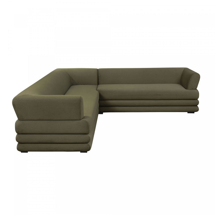 Royal Contemporary Modern 2-Piece Sectional in Green