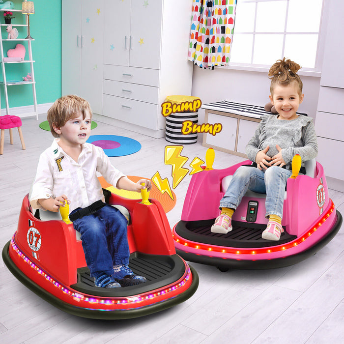 12v Vehicle 360¡a Spin Race Toy Kids Ride On Bumper Car W/ Remote Control Red