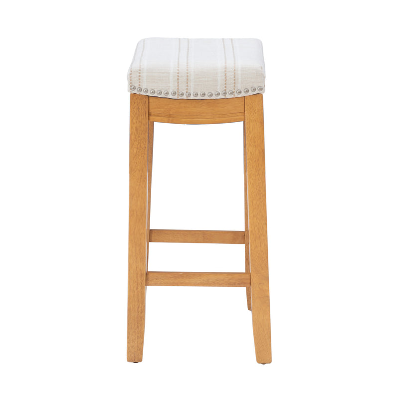 Claridge Linen-Look Fabric Backless Counter-Height Stool - Rustic S ...