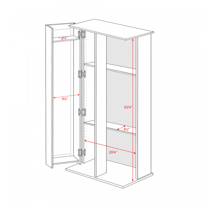 23-shelf Multimedia Storage - Espresso
