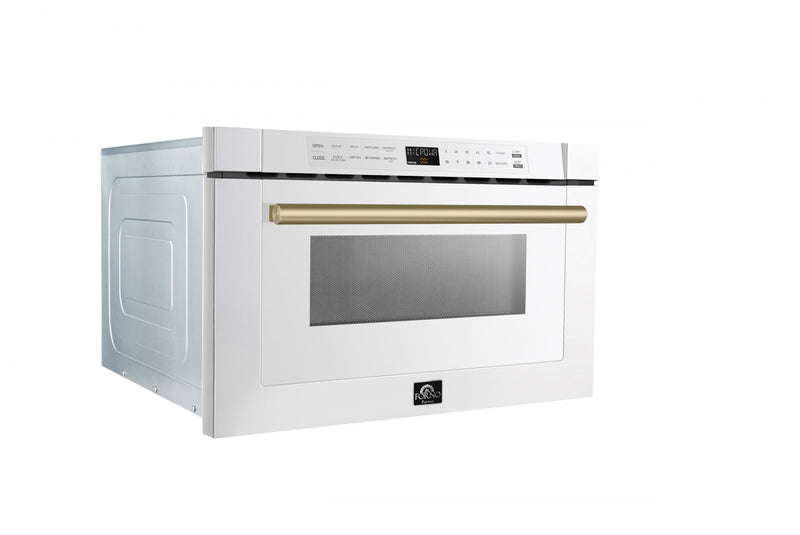 Forno Espresso Capoliveri 24\" Microwave Drawer in White, 1.2 cu.ft. - FMWDR3000-24WHT