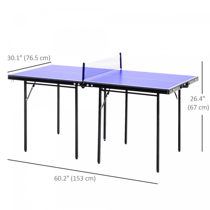 Soozier Folding Ping Pong Table, Portable Table Tennis Table With Handles