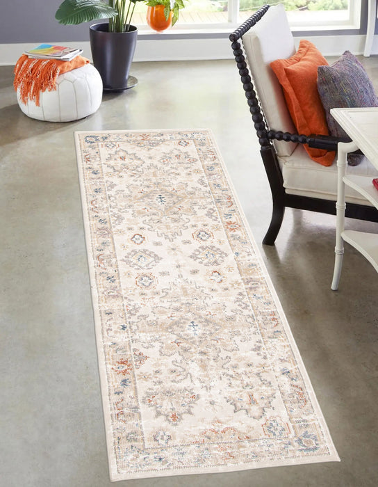Rococo Ivory Runner Area Rug - 2'8\" X 8'2\"  