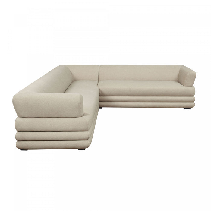 Royal Contemporary Modern 2-Piece Sectional in Natural