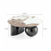 Laurel Modern Glam Sintered Stone Top Coffee Table in Black | Table basse Laurel Modern Glam avec plateau en pierre frittee noire
