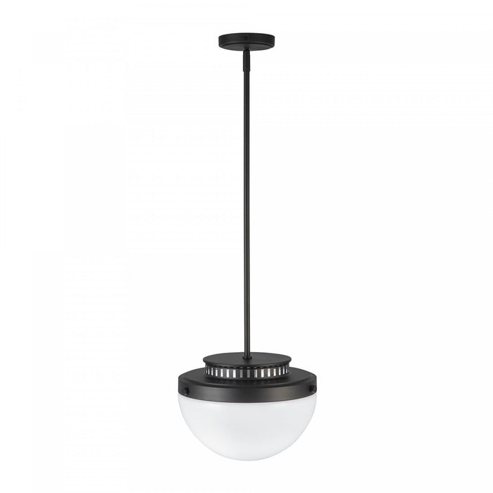 Dahlia 1 Light Pendant 12\", Black