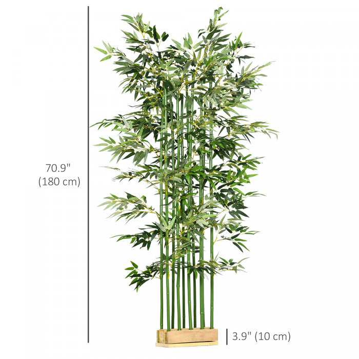 HOMCOM 5ft Tall Artificial Bamboo Tree, Fake Bamboo Plant for Home Decor