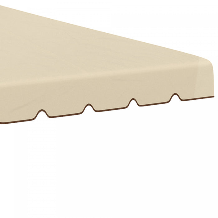 Outsunny 9.8'x9.8' Double Roof Gazebo Replacement Canopy Top Cover, Beige