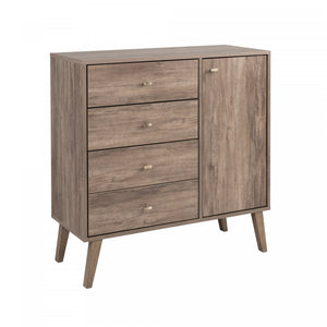 Milo 4-Drawer Chest - Drifted Grey|Commode verticale Milo à 4 tiroirs - gris délavé
