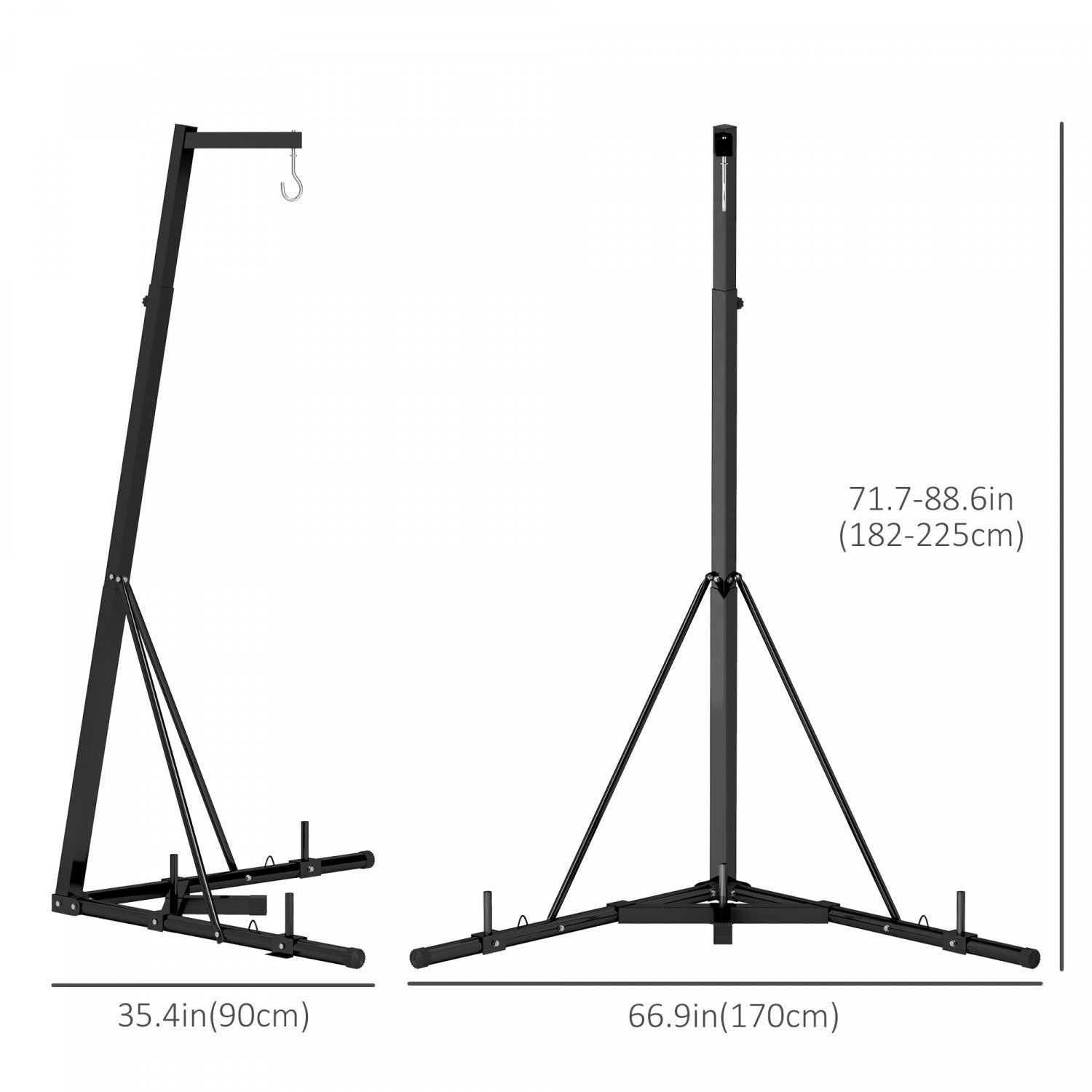 Soozier Punch Bag Stand For Heavy Bag, Foldable And Height Adjustable
