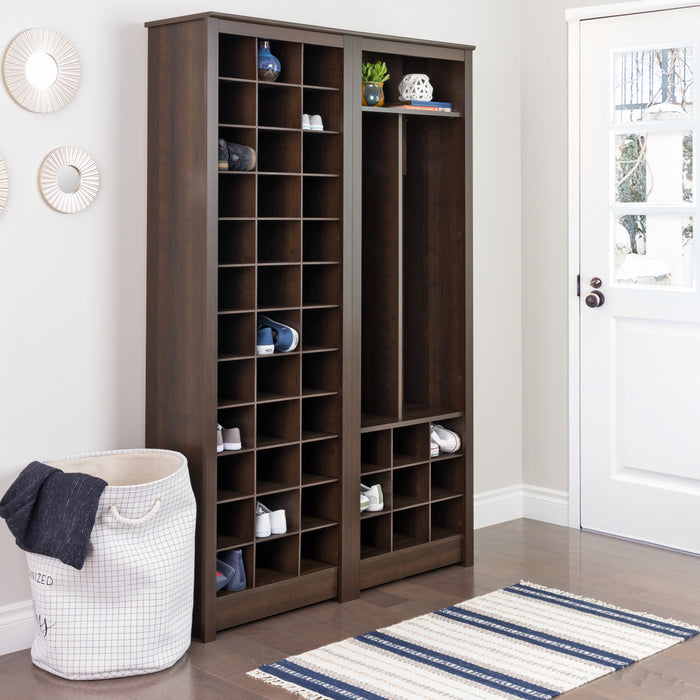 Thirty-Six Pair Shoe Storage Rack - Espresso
