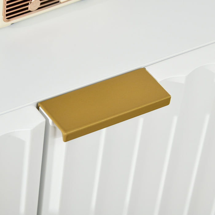 HOMCOM Accent Cabinet w/ Gold Leg for Living Room Dining Room Hallway White