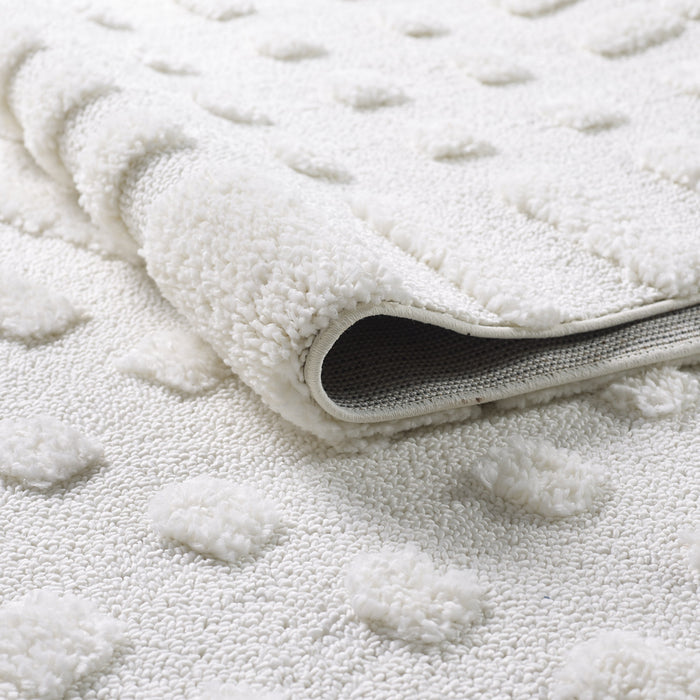 Lola Plaid Cream Shag Area Rug - 6'7\" x 9'6\"